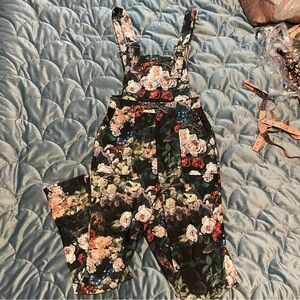 Blackmilk SAMPLE Size S Monet flower overalls tag cut